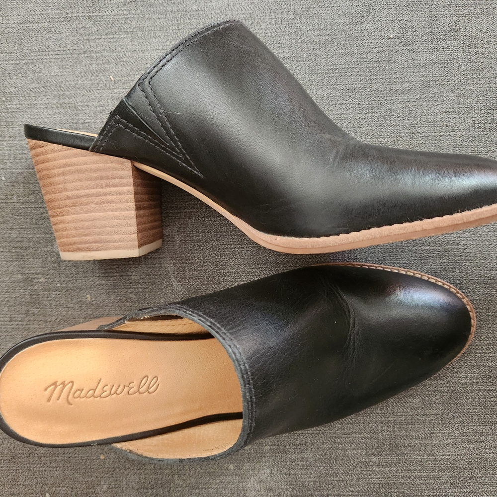 Madewell Women's Black Leather Mules